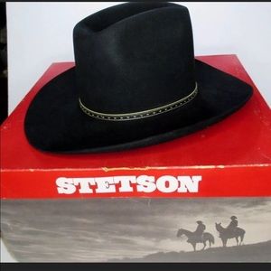 Stetson Hat & Box Beaver 6 7/8 Black Western #B1